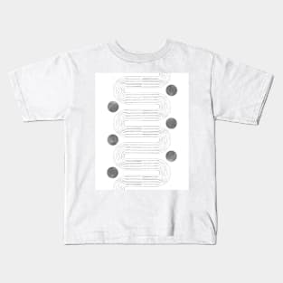 Mid century curved lines Kids T-Shirt